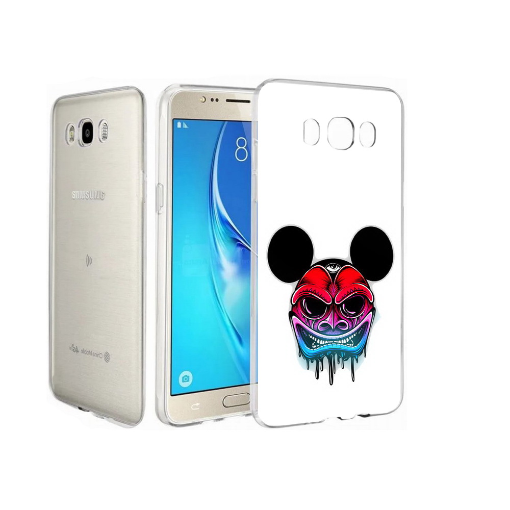 

Чехол MyPads Tocco для Samsung Galaxy J7 микки в маске, Прозрачный, Tocco