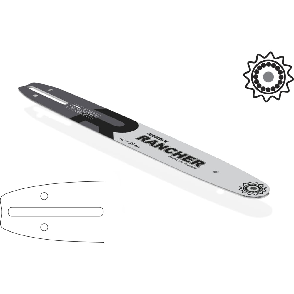 

Шина Rancher сварная (35 см; 1.3 мм; 3/8") для пил Partner, Poulan, Makita 14 Rezer 353 L