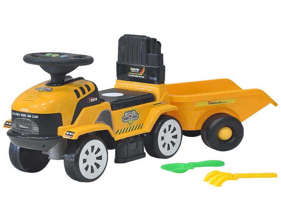 

Каталка детская "Tractor", с прицепом, желтый