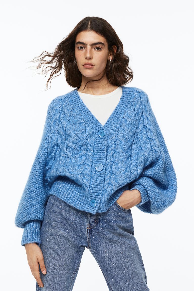 

Кардиган женский H&M 1125624002 синий L (доставка из-за рубежа), 1125624002