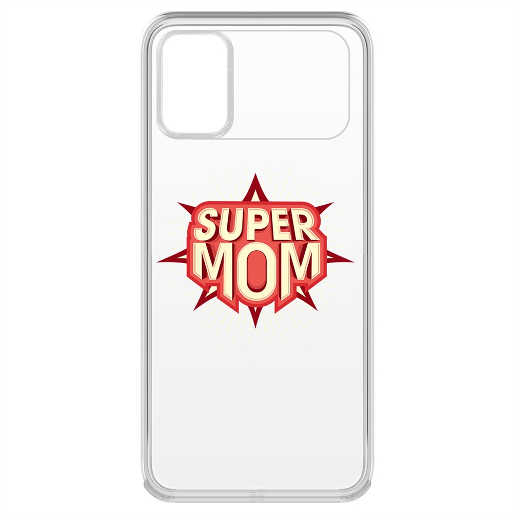 

Чехол-накладка Krutoff Clear Case Супер Мама для Poco M3, Прозрачный