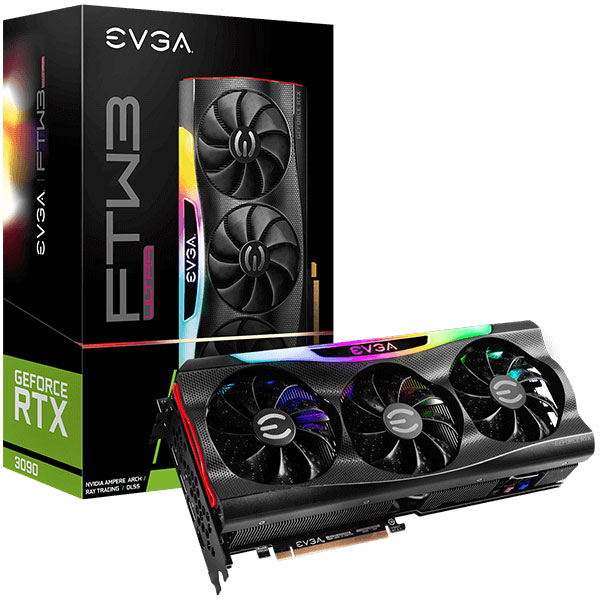 фото Видеокарта evga nvidia geforce rtx 3090 ftw3 ultra gaming (24g-p5-3987-kr)