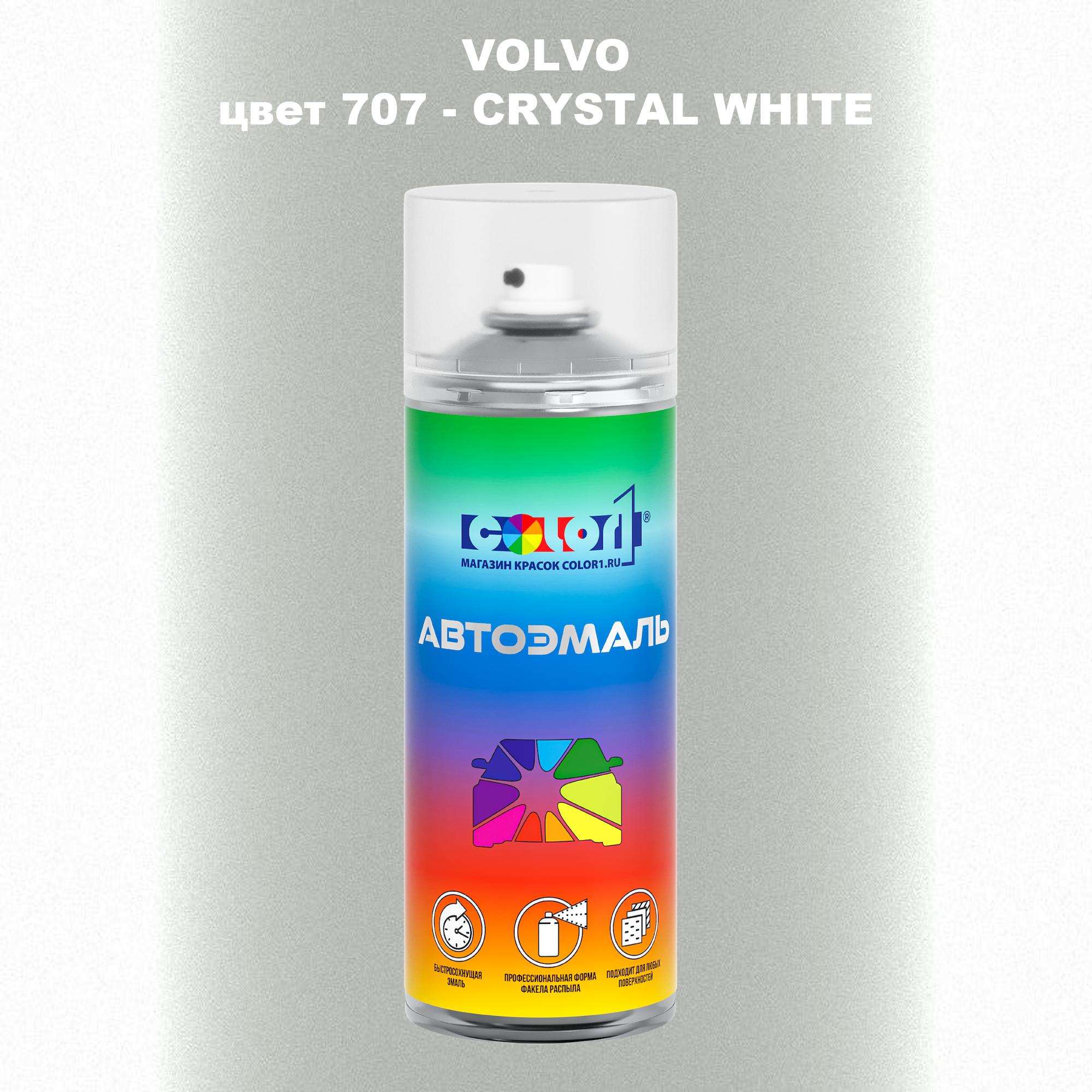 

Аэрозольная краска COLOR1 для VOLVO, цвет 707 - CRYSTAL WHITE, Прозрачный