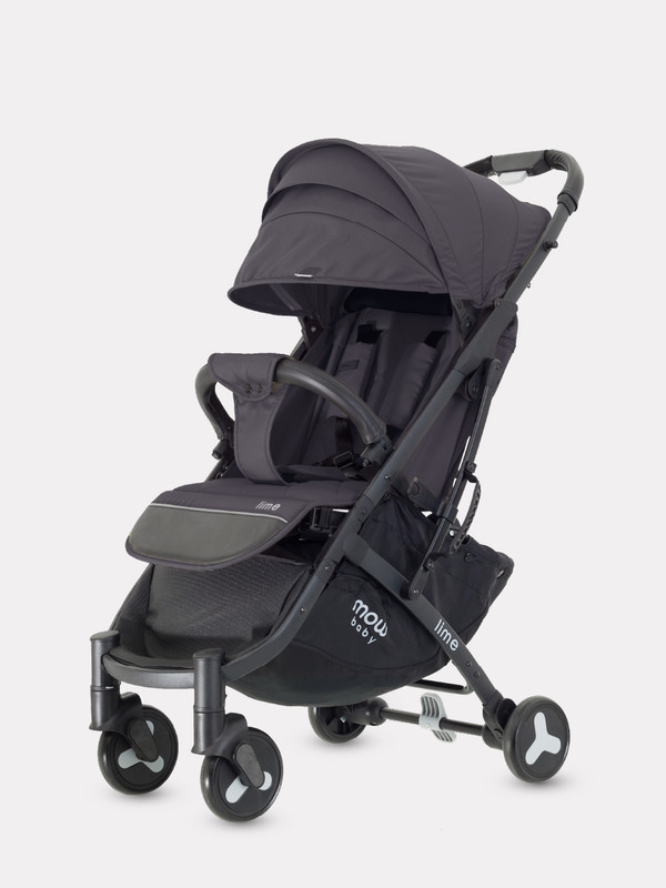 

Коляска прогулочная "MOWBABY. Lime", цвет: Carbon (серый), Lime