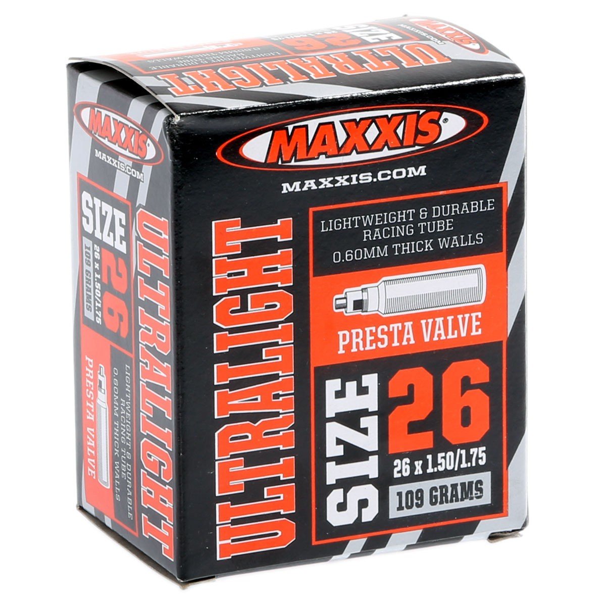 

Камера Maxxis 26 x 1.5-1.75 pr ultralight, Черный