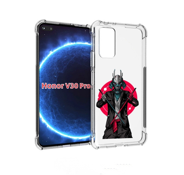 

Чехол бампер MyPads якудза с катанами для Honor V30 Pro, Прозрачный, Tocco