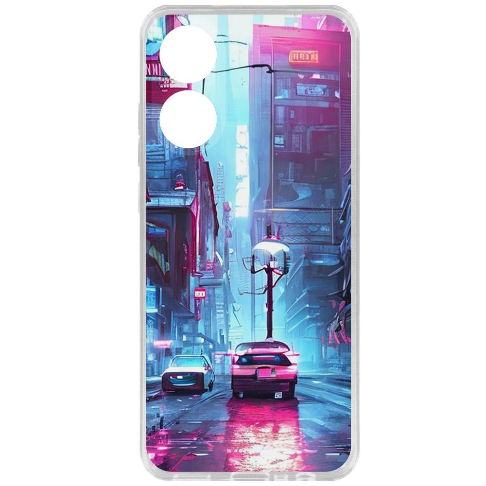 

Чехол-накладка Krutoff Clear Case Киберпанк Улица для Oppo A78 4G, Прозрачный