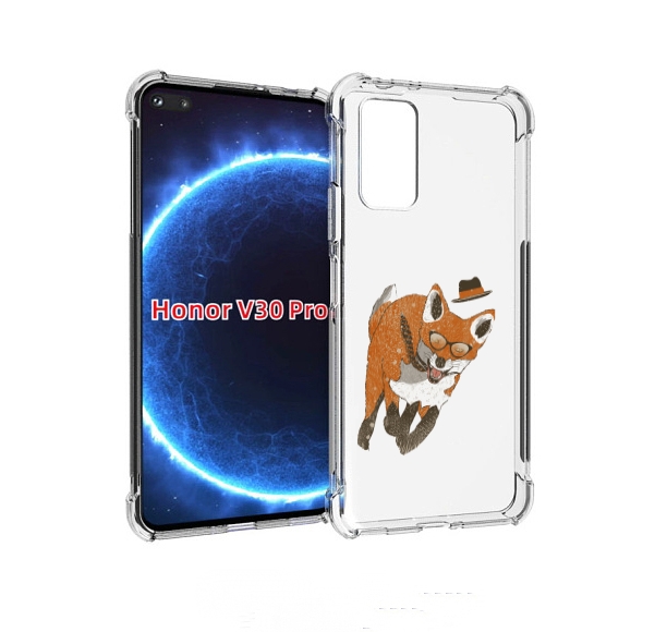 

Чехол бампер MyPads шустрый лис для Honor V30 Pro, Прозрачный, Tocco