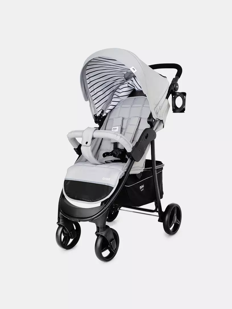 Коляска детская прогулочная MOWBaby CROSS RA080 Silver