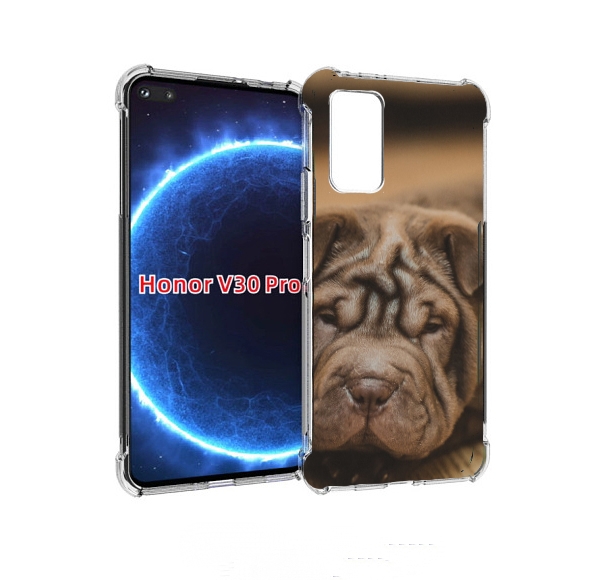 

Чехол бампер MyPads шарпеи для Honor V30 Pro, Прозрачный, Tocco