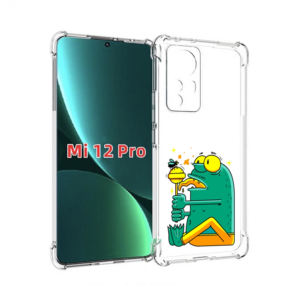 

Чехол MyPads Зеленая лягушка с чупа чупсом для Xiaomi 12S Pro, Прозрачный, Tocco
