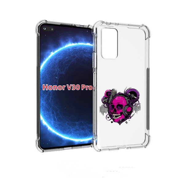 

Чехол бампер MyPads череп 1 для Honor V30 Pro, Прозрачный, Tocco