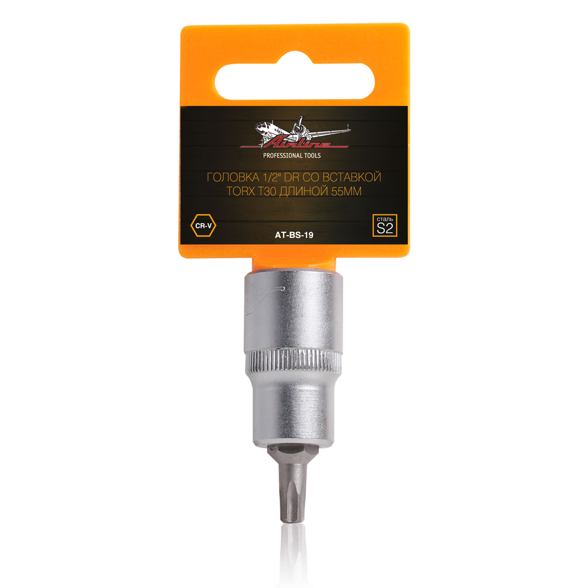 

Головка 1/2" DR со вставкой TORX T30 длиной AIRLINE AT-BS-19