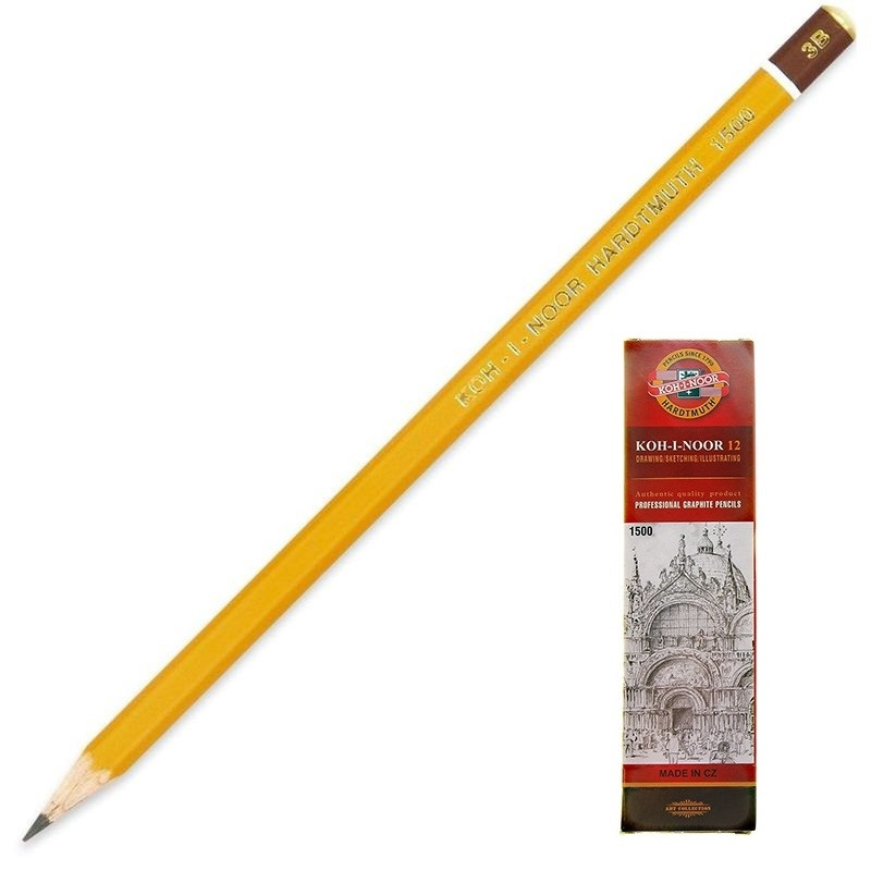 

Карандаш чернографитный KOH-I-NOOR 1500/3B б/ласт, Чехия