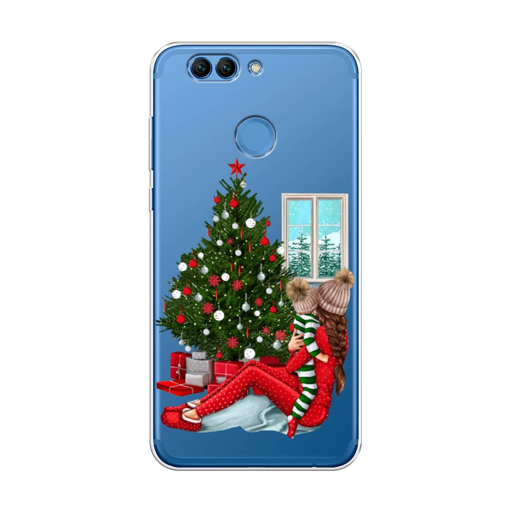 

Чехол на Huawei Nova 2 Plus "Новый год с мамой", Красный;зеленый;голубой, 63050-6