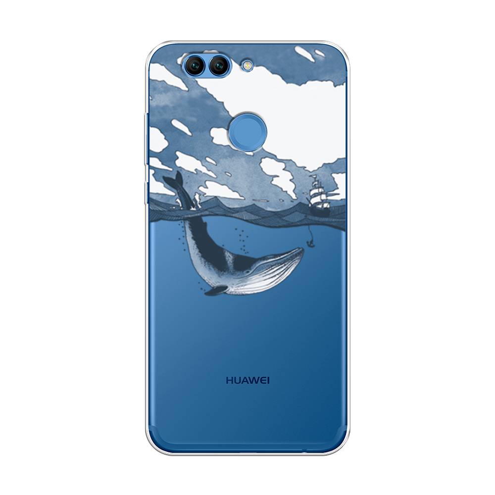 

Чехол на Huawei Nova 2 Plus "Большой кит", Синий, 63050-1