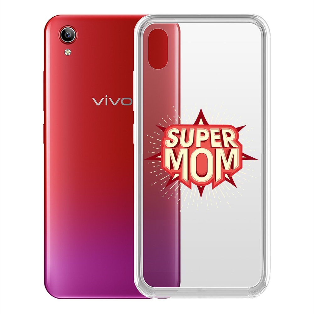 

Чехол-накладка Krutoff Clear Case Супер Мама для Vivo Y91C
