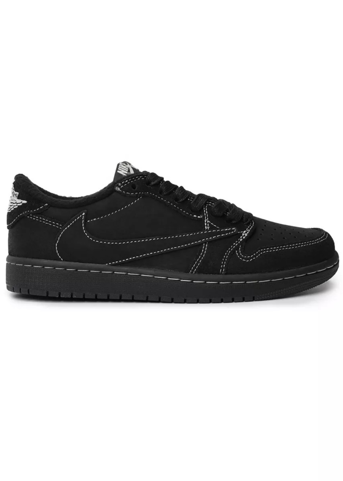 

Кроссовки мужские Nike travis scott-black phantom черные 42 EU, Черный, travis scott-black phantom