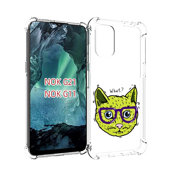 

Чехол Mypads Зеленый Кот Для Nokia G11/G21, Прозрачный, Tocco