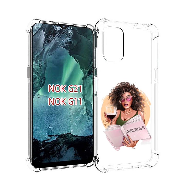 

Чехол Mypads Girlboss With Wine Girlboss Art Love Books, Прозрачный, Tocco