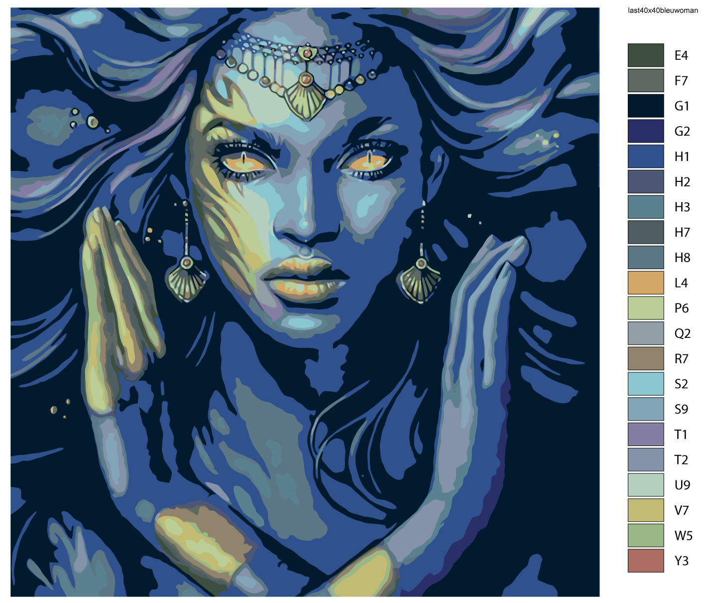 

Картина по номерам, "Живопись по номерам", 100 х 100, GPZE-last40x40bleuwoman, GPZE-last40x40bleuwoman