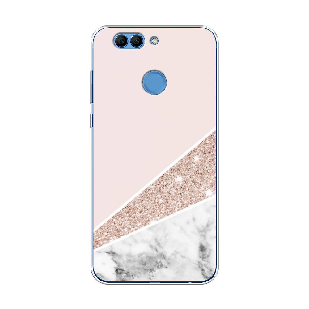 

Чехол на Huawei Nova 2 Plus "Блестящий розовый мрамор", 63050-3