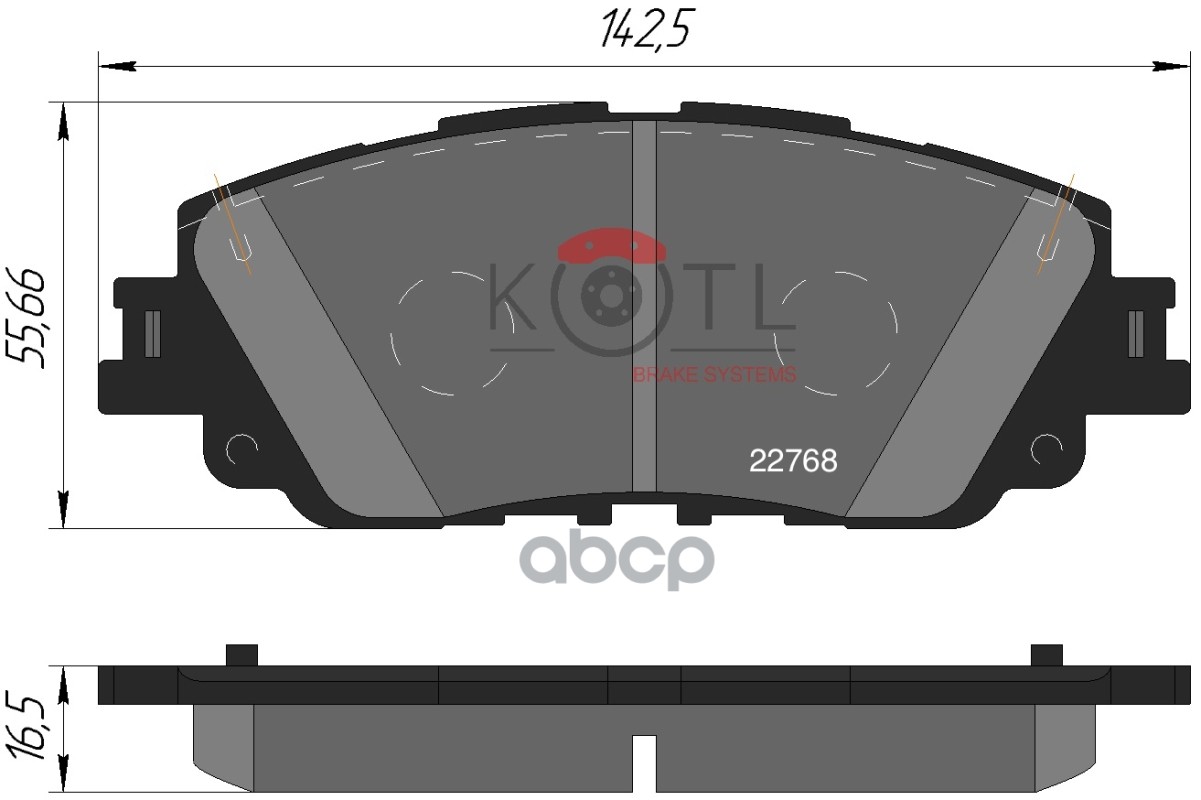 

Тормозные колодки KOTL передние 43KT