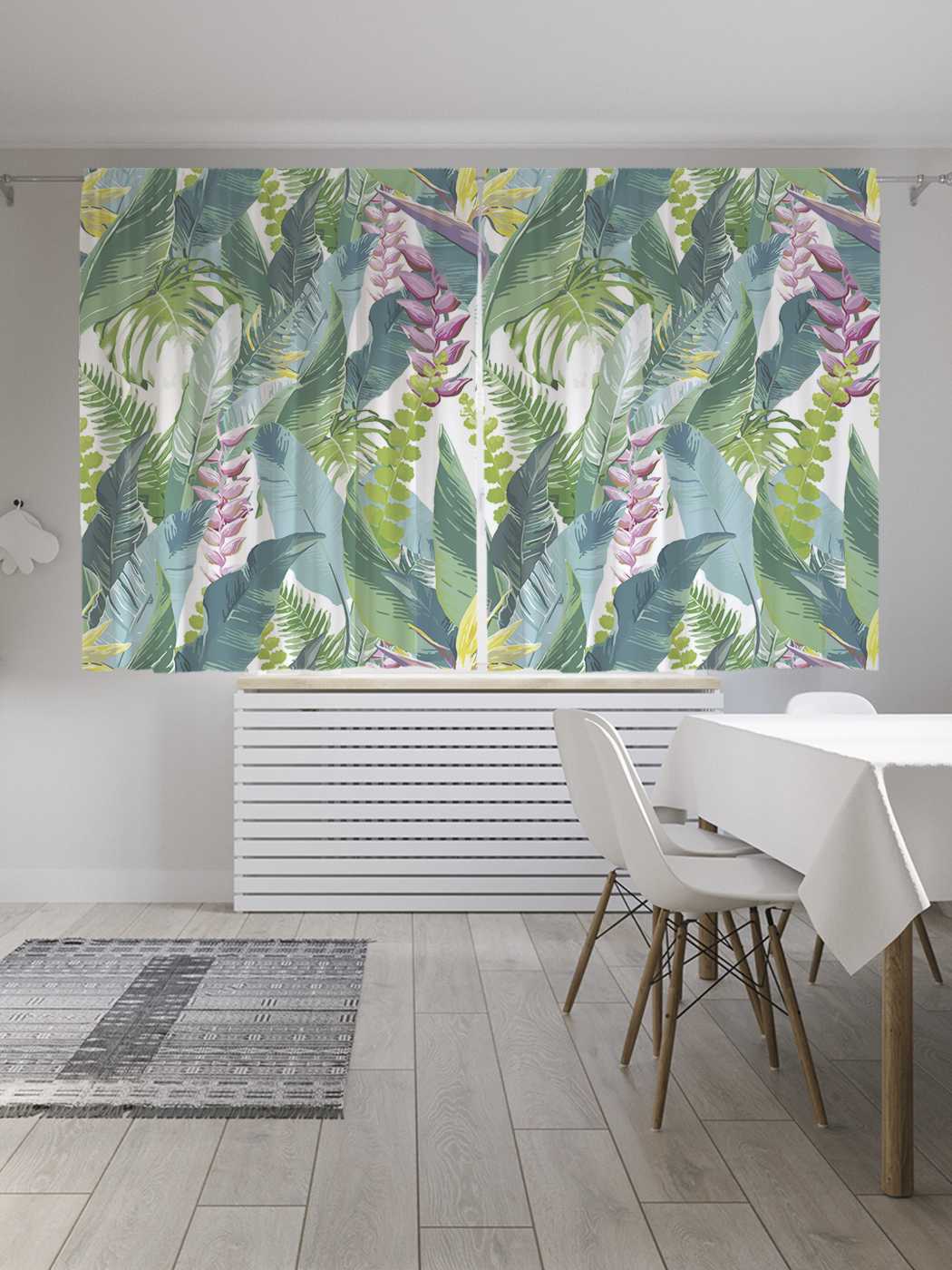 

Классические шторы JoyArty "Разнообразие тропиков", Oxford DeLux, 2 полотна 145x180 см, Разнообразие тропиков