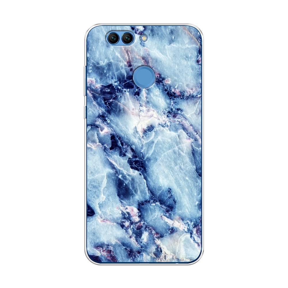 

Чехол на Huawei Nova 2 Plus "Мрамор с синими прожилками", Синий, 63050-3