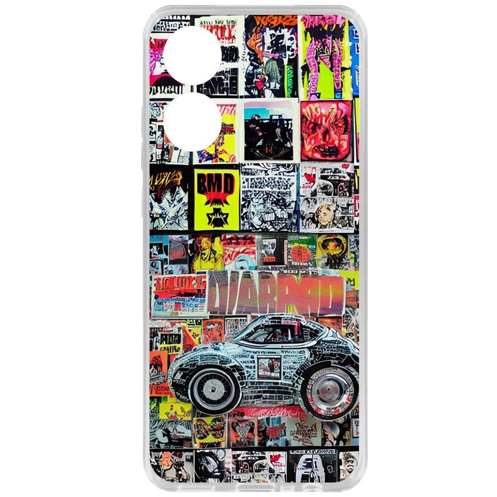 

Чехол-накладка Krutoff Clear Case Автопамфлет для Oppo A78 4G, Прозрачный
