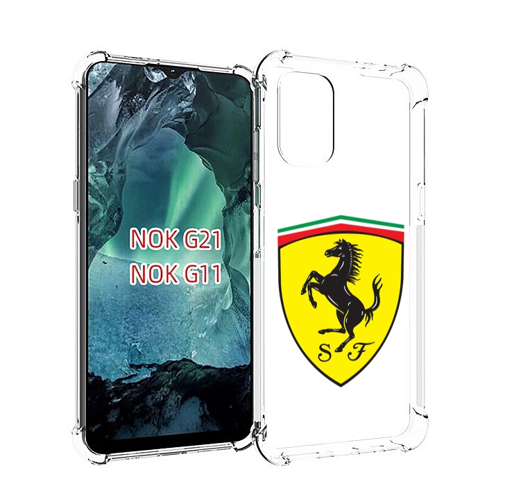 

Чехол Mypads Ferrari-3 Мужской Для Nokia G11/G21, Прозрачный, Tocco