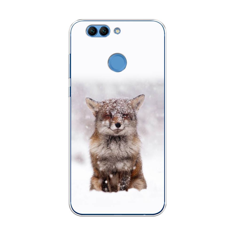 

Чехол на Huawei Nova 2 Plus "Зимняя лиса", Белый;серый;коричневый, 63050-1