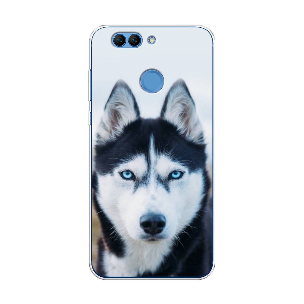 

Чехол на Huawei Nova 2 Plus "Хаски 2", Синий;белый, 63050-1