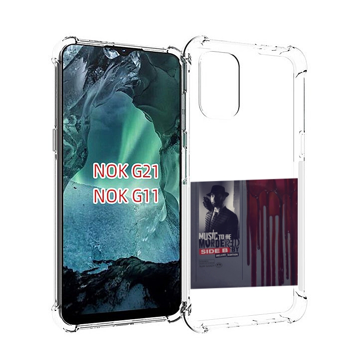 

Чехол Mypads Eminem Music To Be Murdered By Для Nokia G11/G21, Прозрачный, Tocco