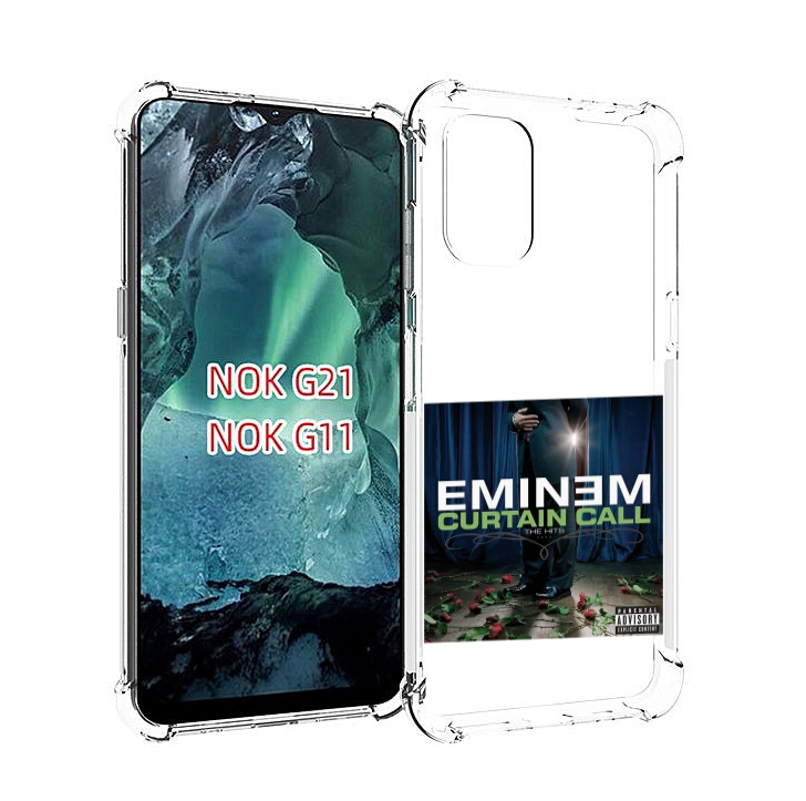 

Чехол Mypads Eminem Curtain Call, The Hits Для Nokia G11/G21, Прозрачный, Tocco