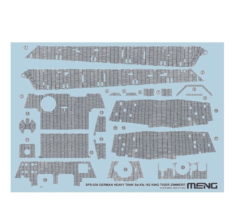 

SPS-039 1/35 GERMAN HEAVY TANK Sd.Kfz.182 KING TIGER ZIMMERIT DECAL