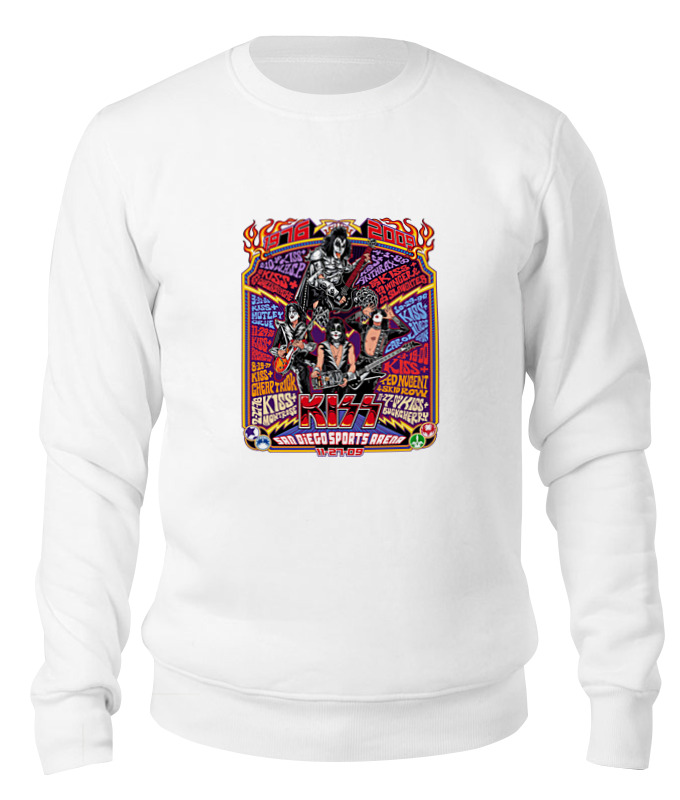 

Свитшот унисекс Printio Kiss band белый XS, Kiss band
