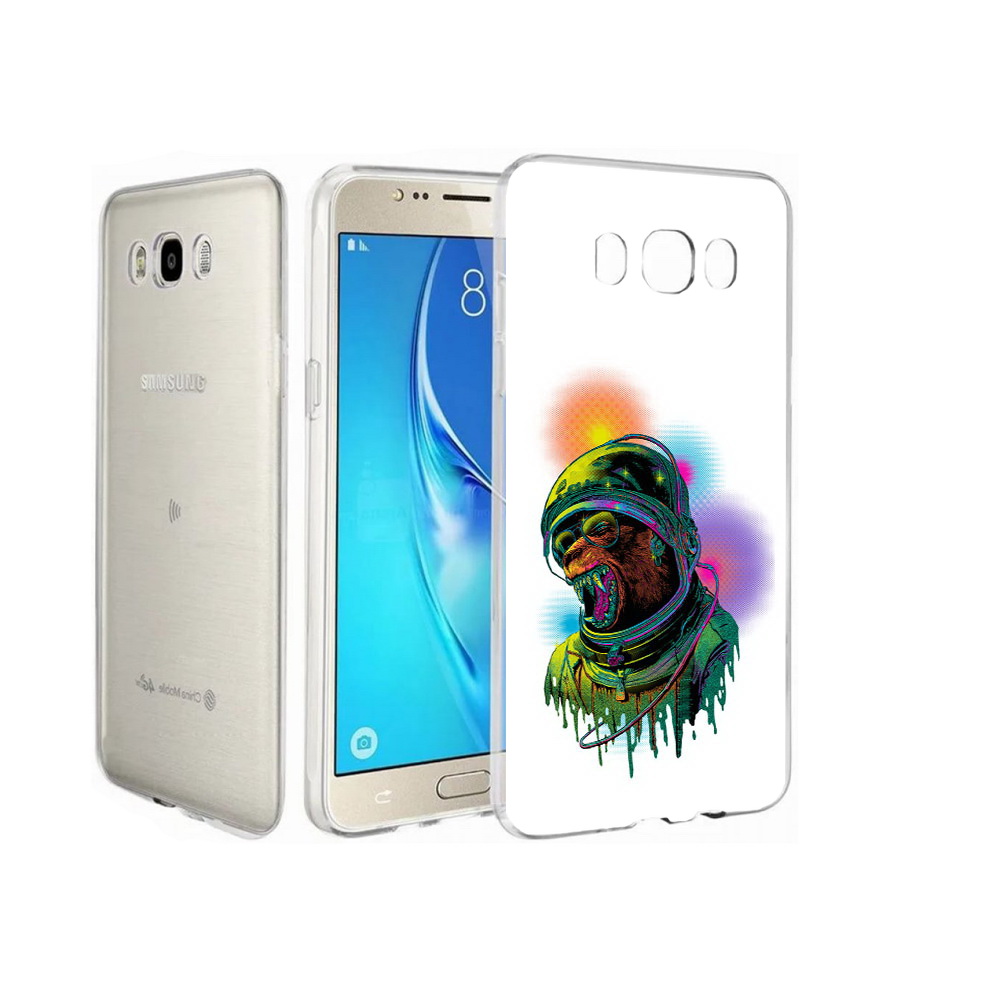 

Чехол MyPads Tocco для Samsung Galaxy J7 медведь космонавт, Прозрачный, Tocco