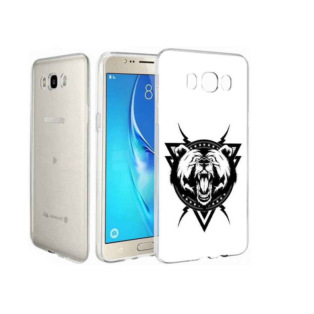 

Чехол MyPads Tocco для Samsung Galaxy J7 медведь в треугольнике, Прозрачный, Tocco