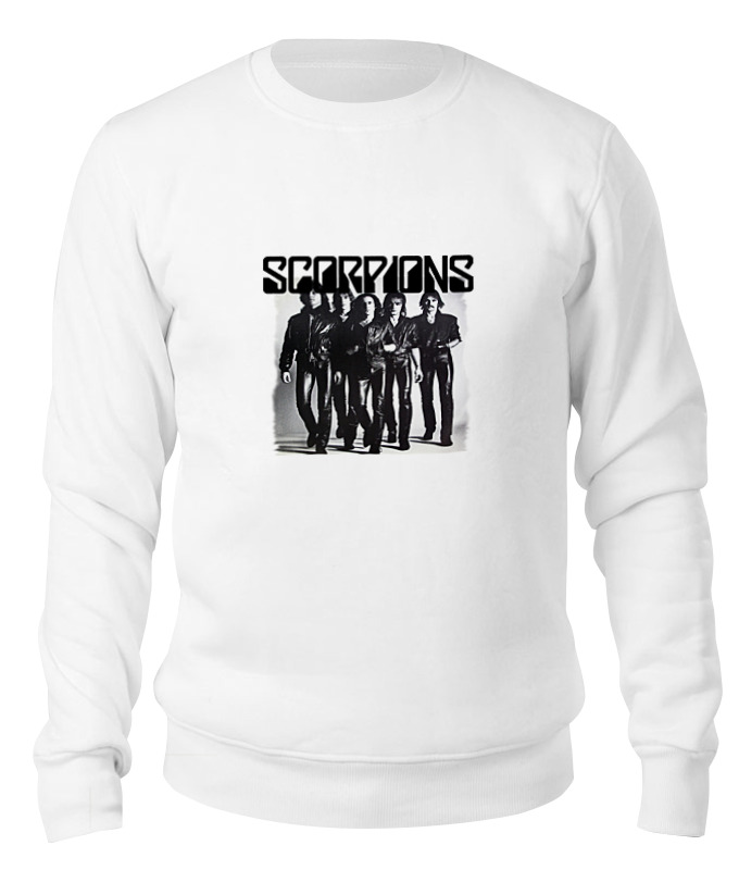 

Свитшот унисекс Printio Scorpions band белый XS, Scorpions band