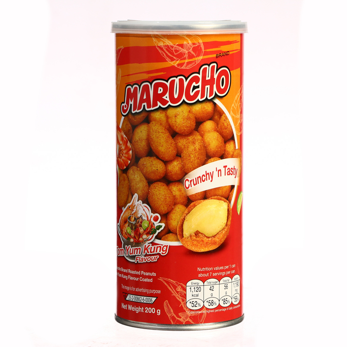 

Жареный арахис Marucho в глазури со вкусом Том Ям с креветками, 200 г