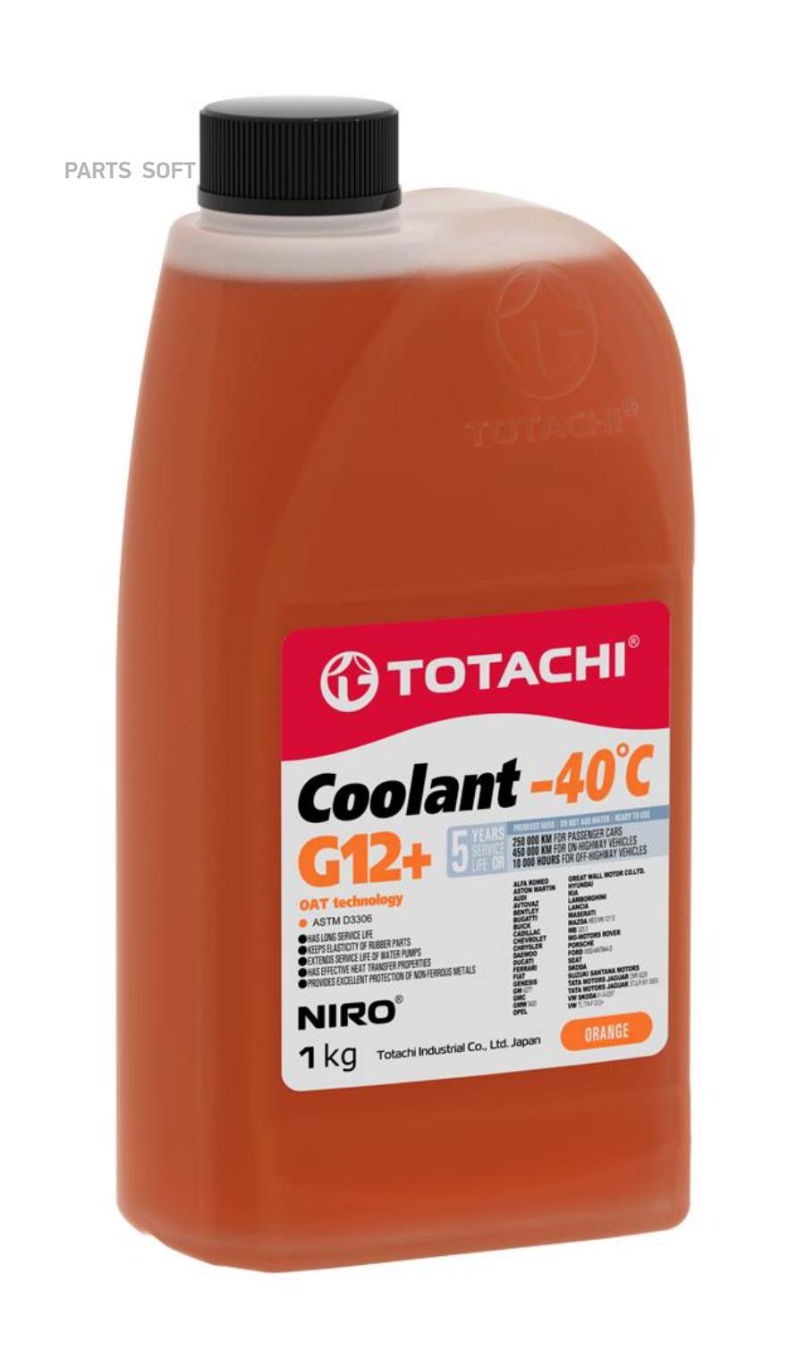 Охлаждающая Жидкость Totachi Niro Coolant Orange -40C G12+ 1Кг TOTACHI 47301