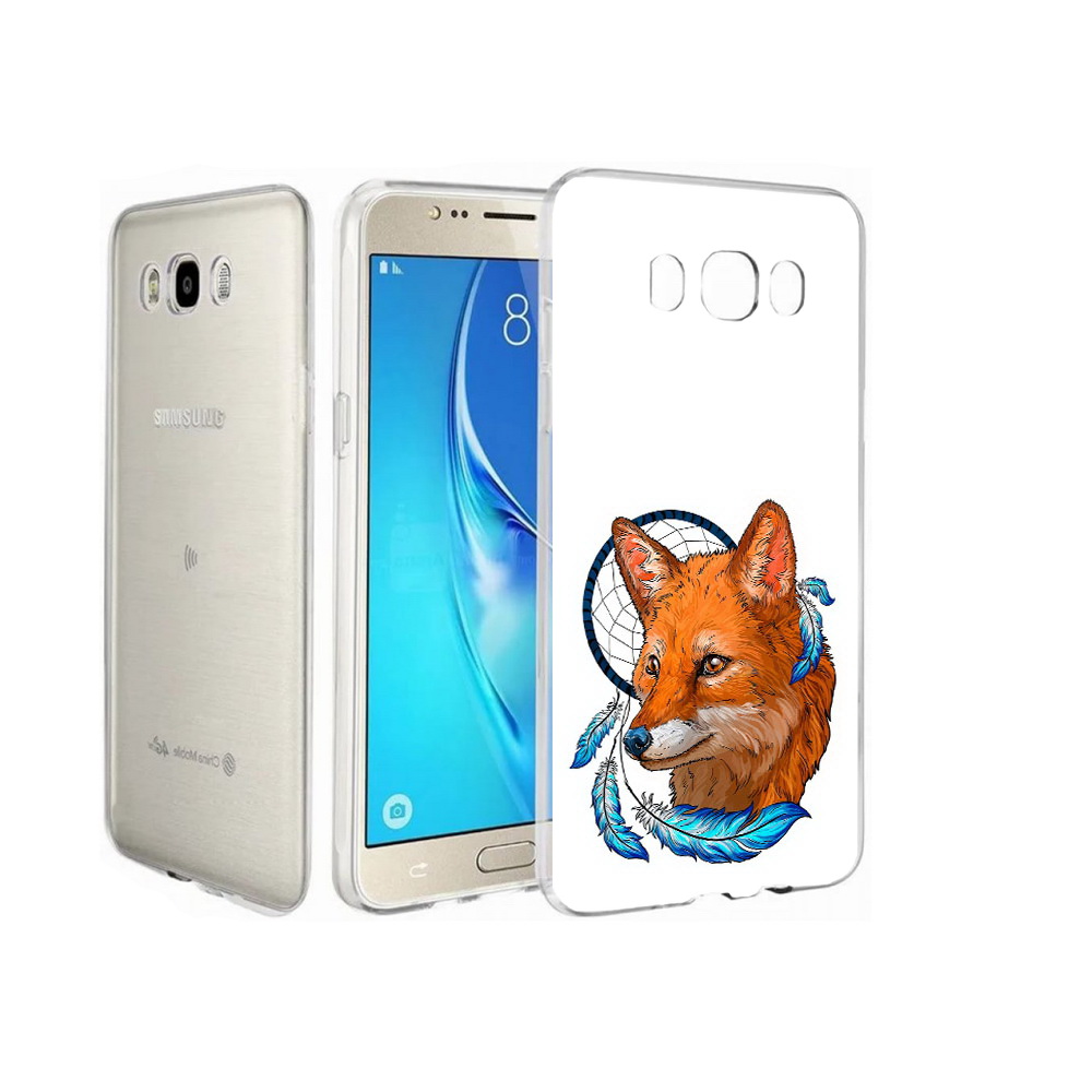 

Чехол MyPads Tocco для Samsung Galaxy J7 лиса и ловец снов, Прозрачный, Tocco