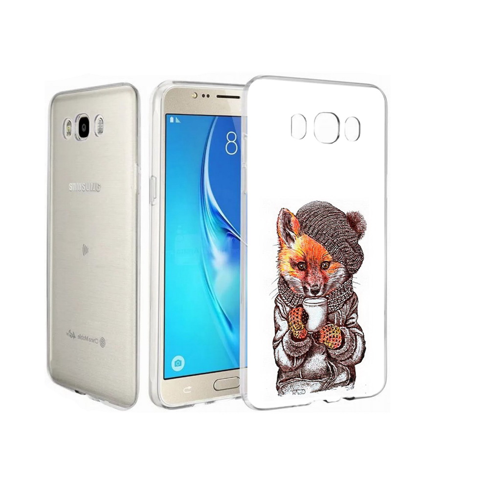 

Чехол MyPads Tocco для Samsung Galaxy J7 лиса в шапке, Tocco