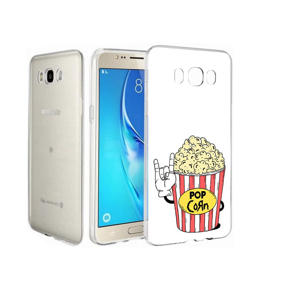 

Чехол MyPads Tocco для Samsung Galaxy J7 крутой попкорн, Прозрачный, Tocco