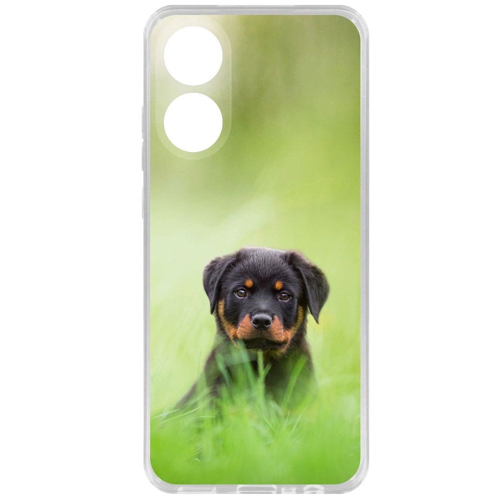 

Чехол-накладка Krutoff Clear Case Щенок ротвейлера для Oppo A78 4G, Прозрачный