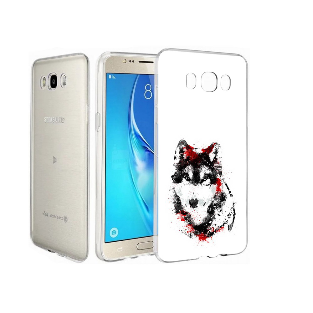 

Чехол MyPads Tocco для Samsung Galaxy J7 кровавый волк, Прозрачный, Tocco