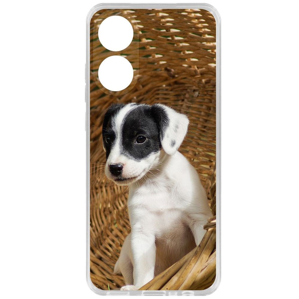 

Чехол-накладка Krutoff Clear Case Щенок в корзине для Oppo A78 4G, Прозрачный