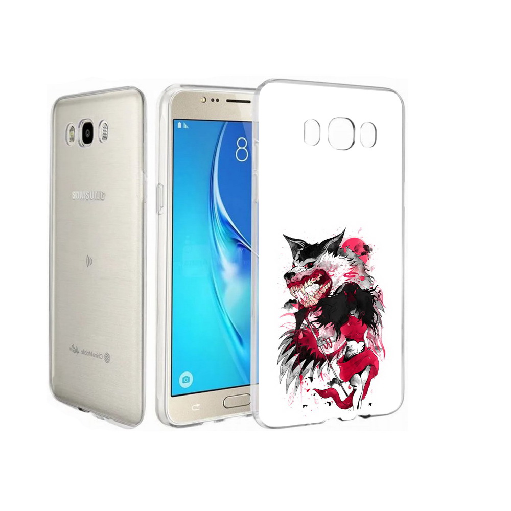 

Чехол MyPads Tocco для Samsung Galaxy J7 красная шапочка, Прозрачный, Tocco