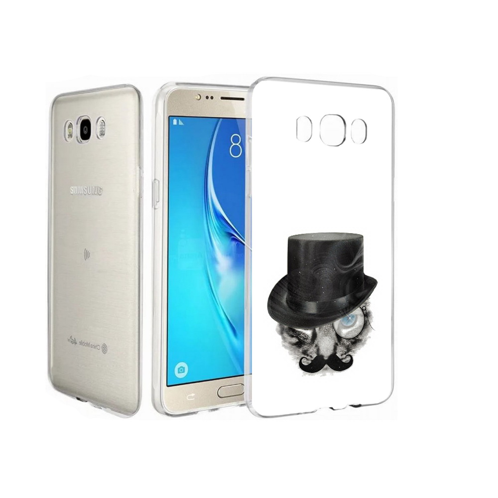 

Чехол MyPads Tocco для Samsung Galaxy J7 интелегентный кот, Прозрачный, Tocco